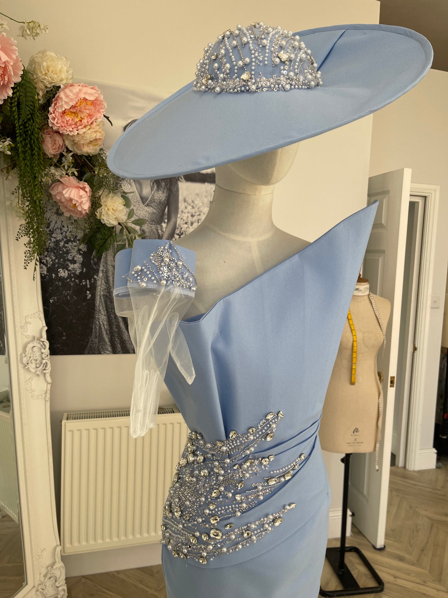 Structured Sky Blue Dress