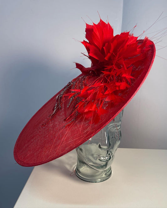 Red Saucer Hat