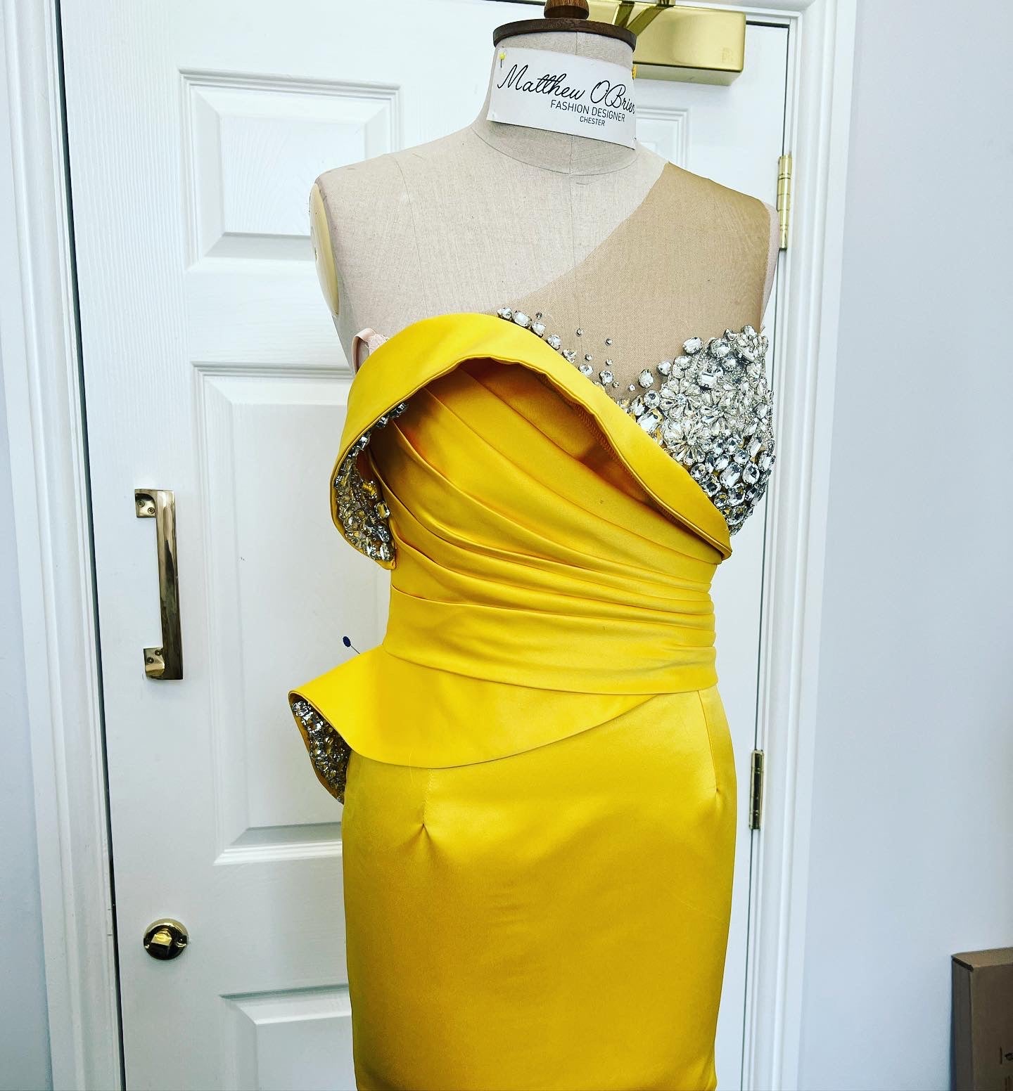 Gilded Asymmetry Dress
