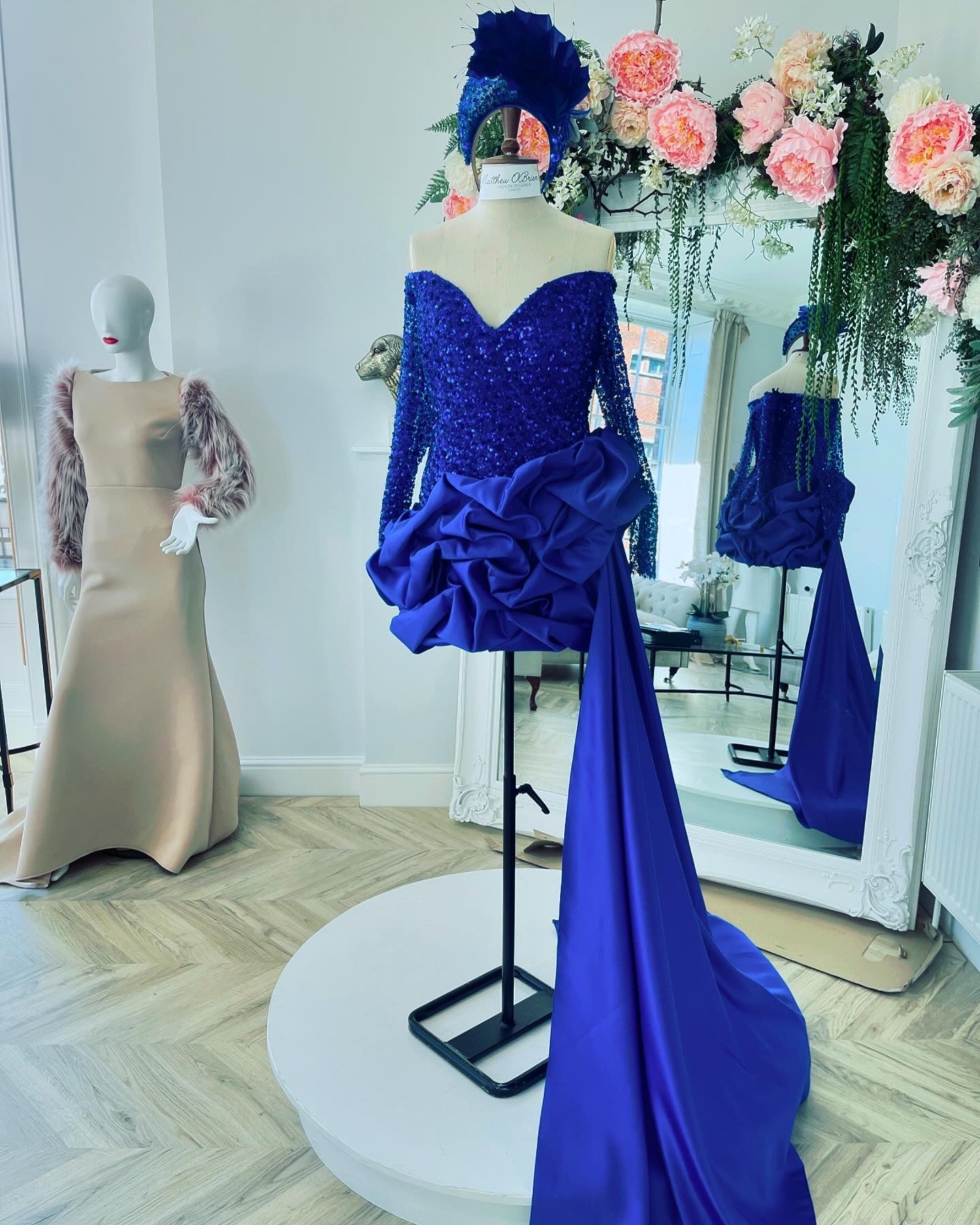 Embellished puff ball dress