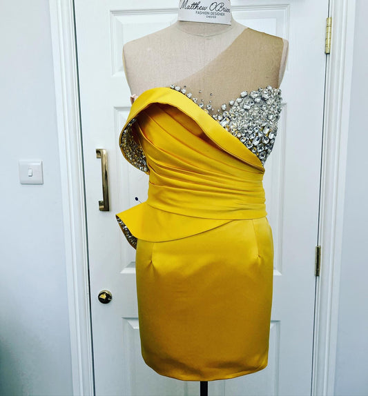 Gilded Asymmetry Dress