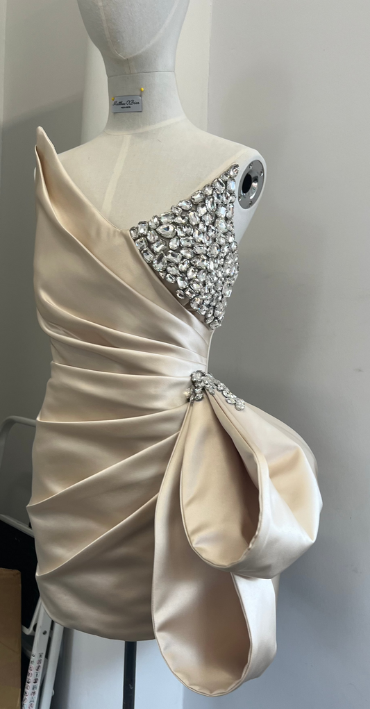 Diagonal Draped Dress