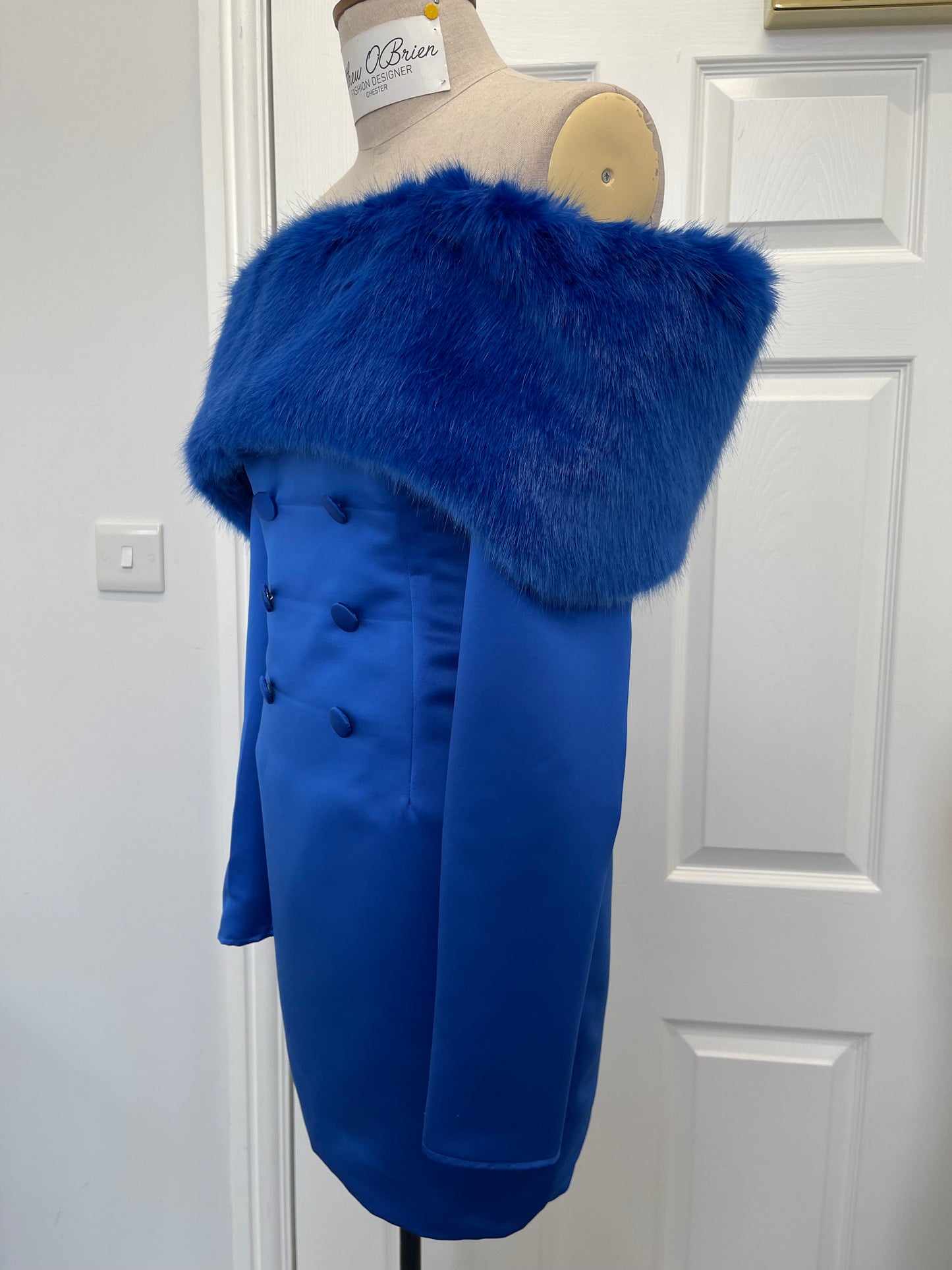 Luxury Fur Off the houlder dress
