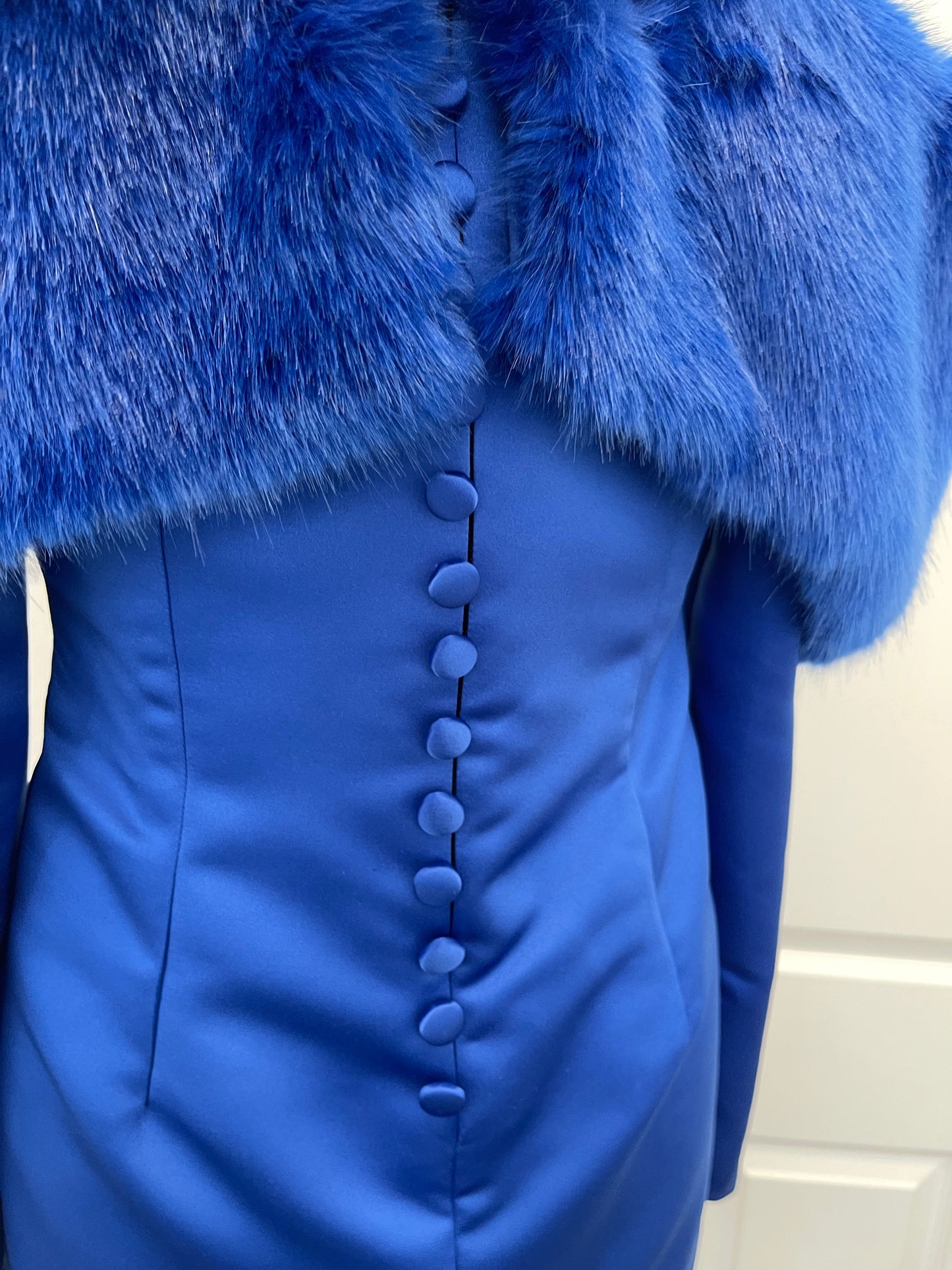 Luxury Fur Off the houlder dress