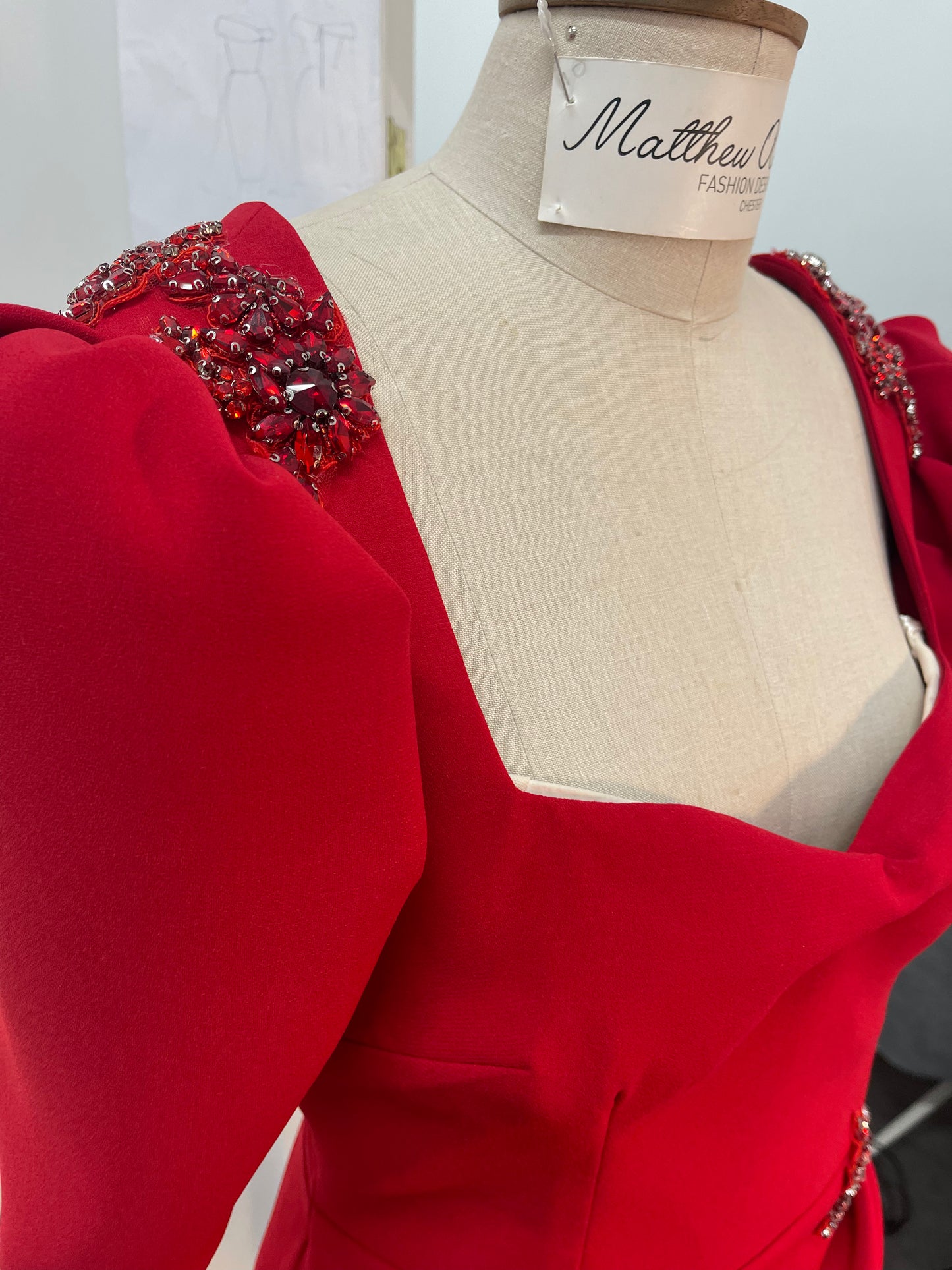 Crepe Evening Dress
