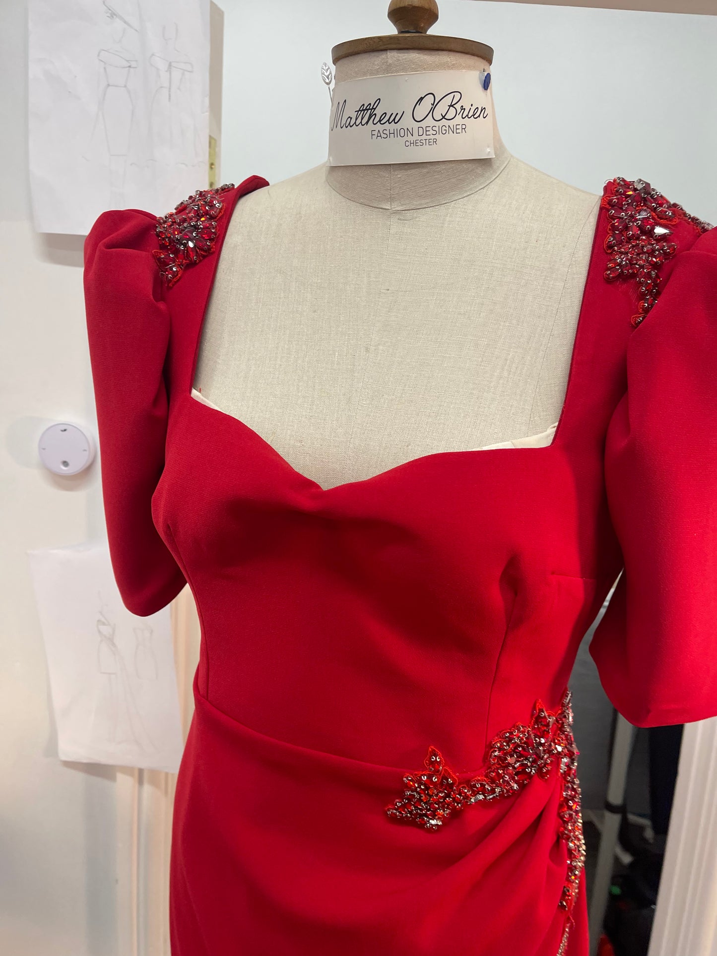 Crepe Evening Dress